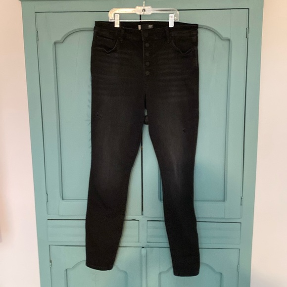 KUT from the Kloth High Rise Fab ab Skinny. Black. 14 - Picture 1 of 7